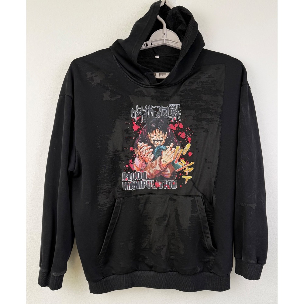 Jujutsu Kaisen Choso Hoodie Mens M Blk Good Blood Manipulation Anime Streetwear